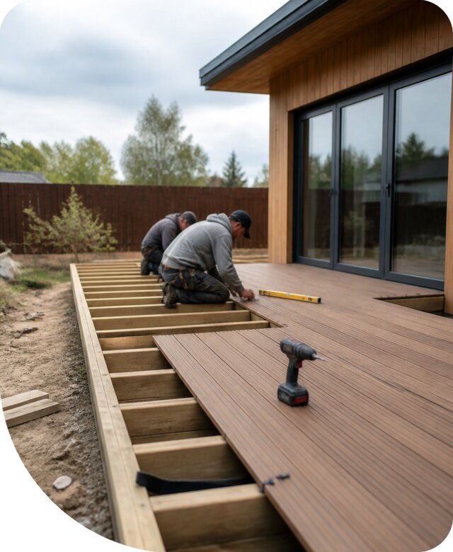 Профессиональный настил пола террасы в Муре под ключ